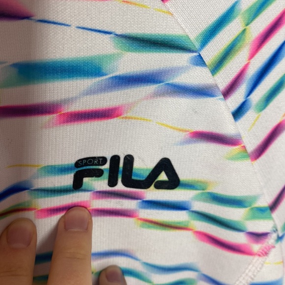 Fila multicolor neon rainbow performance quarter zip top size S - Picture 12 of 13